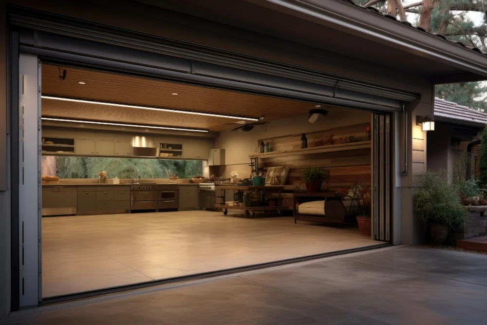 Garage Converted to Kitchen siwth Living Area